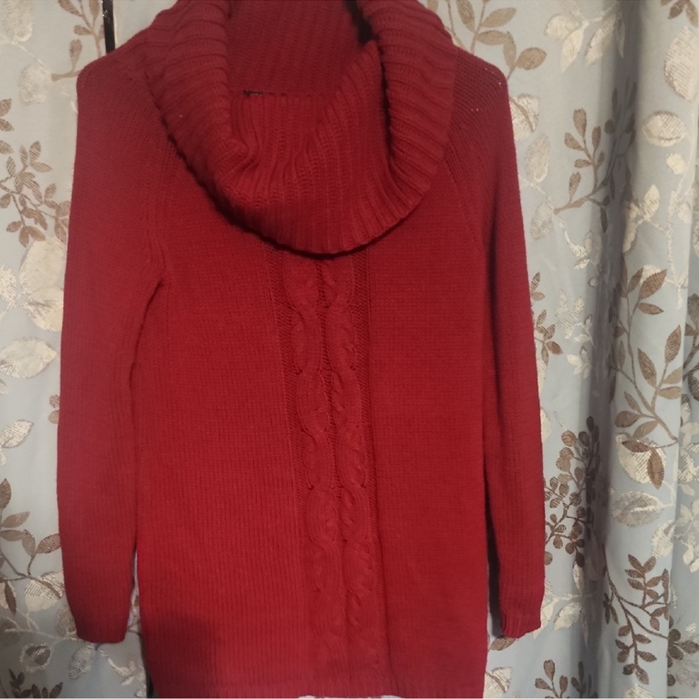 Ann Taylor Red Cowl Neck Sweater
